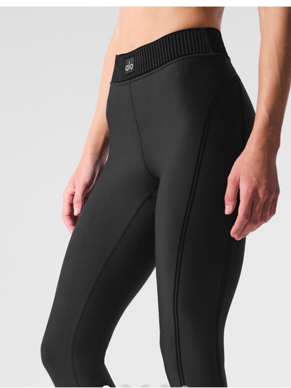 ALO Yoga Women’s Align line up High-Rise Black Leggings